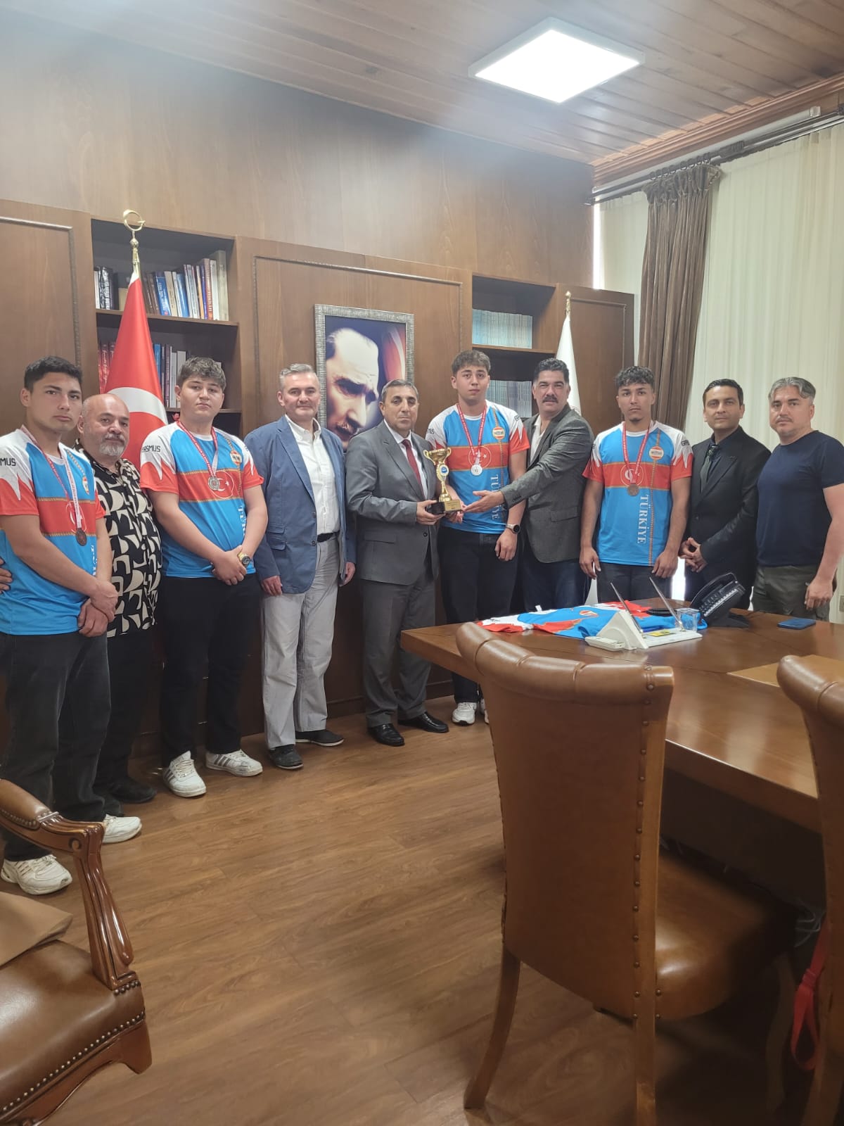 Silifke's Pride: National Athletes Pay Meaningful Visit to the District Governor's Office