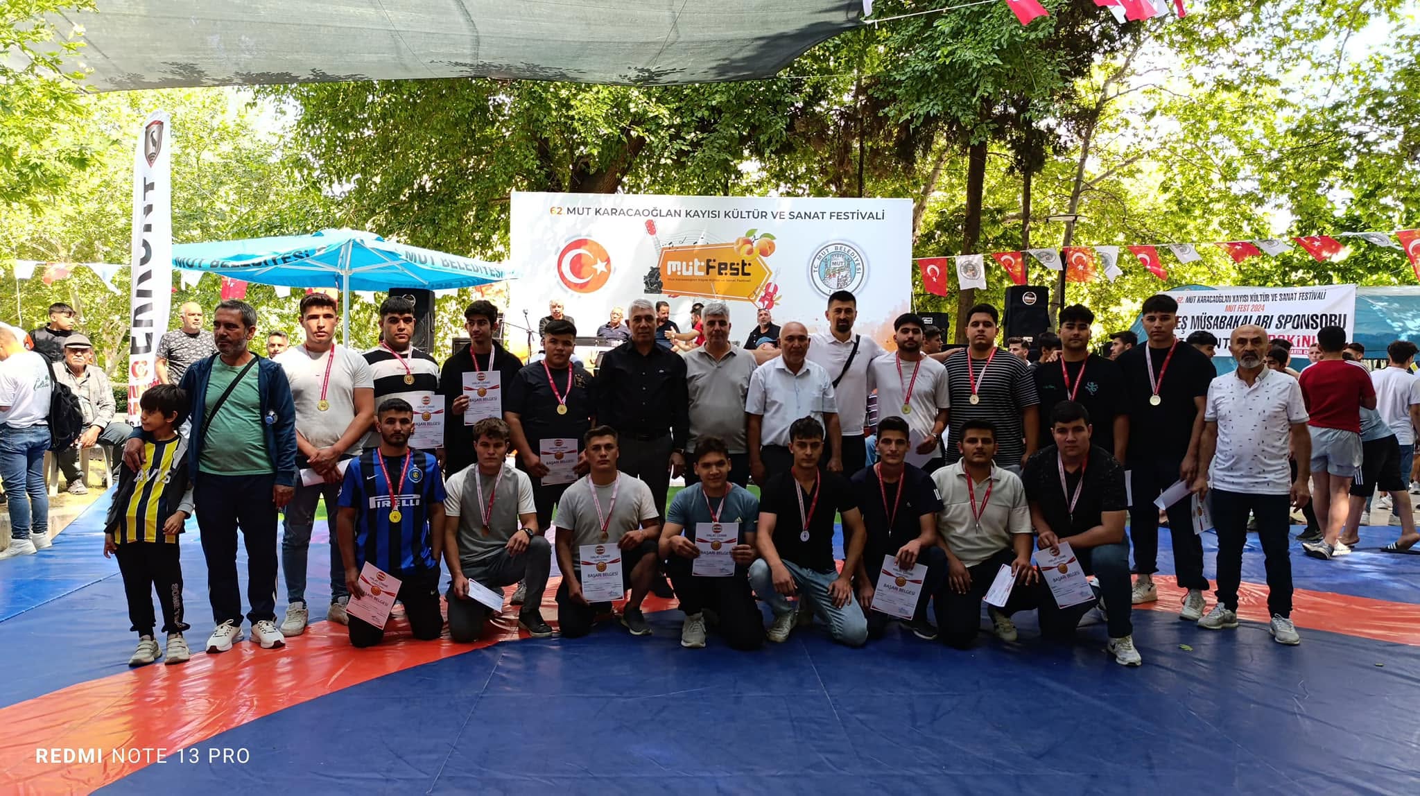 A tug-of-war competition was held at the 62nd Karacaoğlan Apricot, Culture, Arts, and Sports Festival, organized by Mut Municipality and coordinated by Yücel Buğdaycı, our Federation’s Mut District Representative.