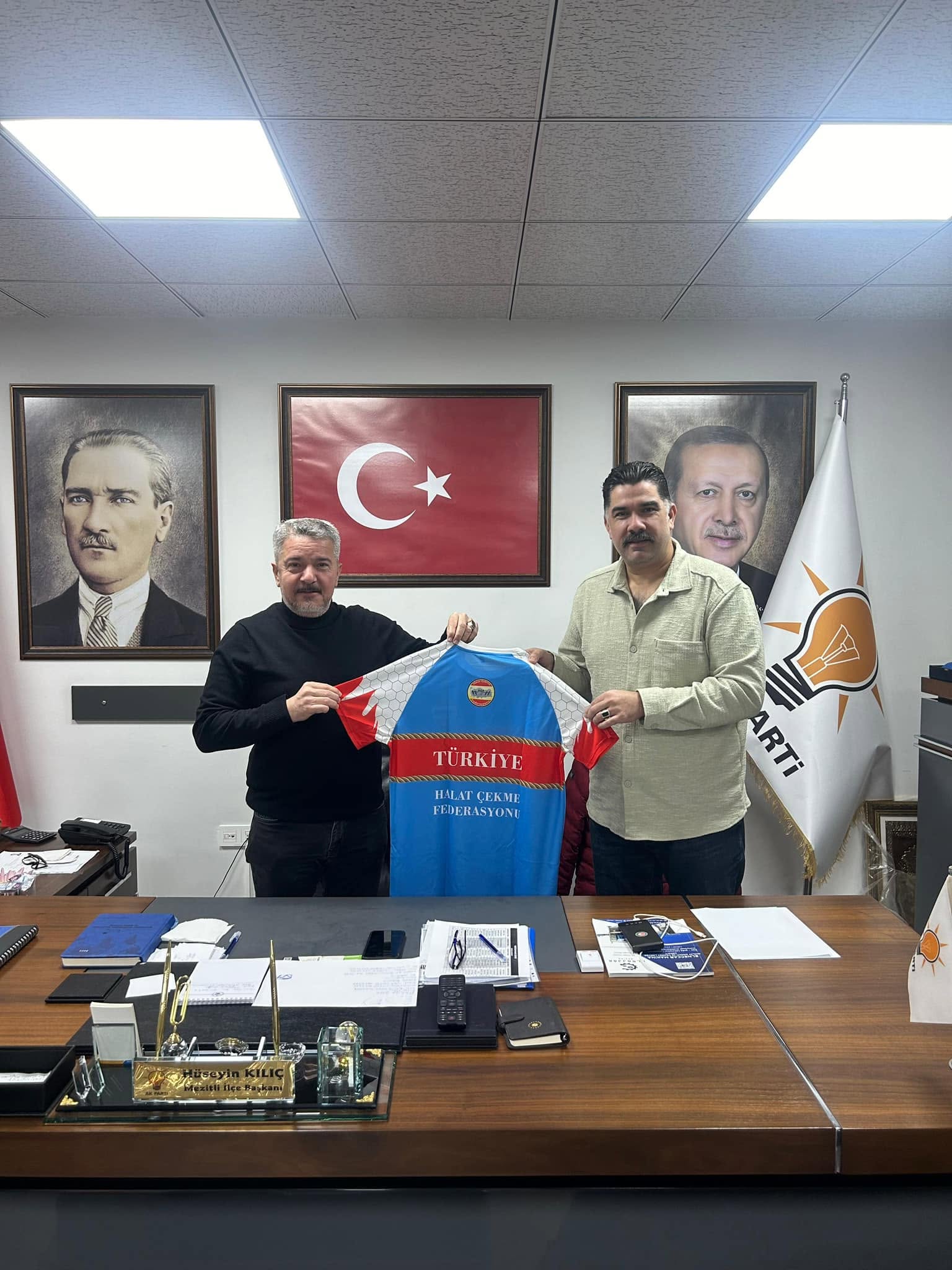 Eray Aldemir, President of the Tug-of-War Federation, Pays a Congratulatory Visit to Hüseyin Kılıç