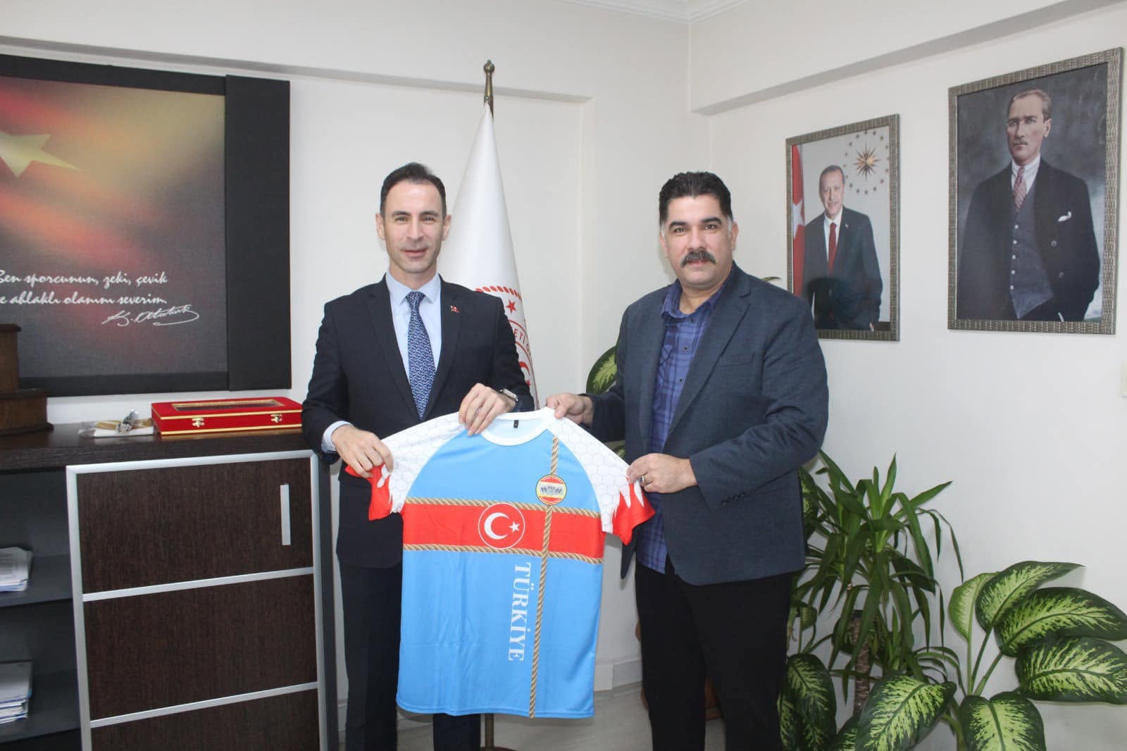 Visit to the Mersin Youth and Sports Directorate by Eray Aldemir, President of the Tug-of-War Federation