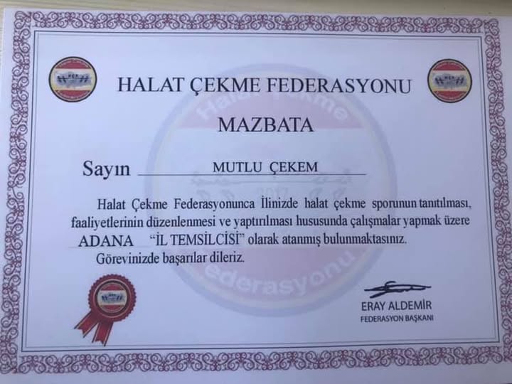 Federasyonumuzun Adana İl Temsilciliğine Mutlu Çekem hocamız atanmıştır.